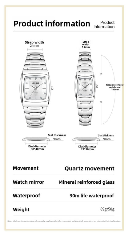 Men's Quartz Watch With Alloy Strap And Single Folding Buckle, Featuring Tempered Glass Mirror And Pointer Display