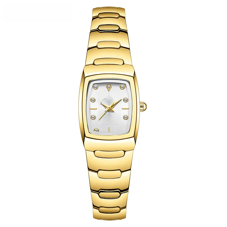 Men's Quartz Watch With Alloy Strap And Single Folding Buckle, Featuring Tempered Glass Mirror And Pointer Display