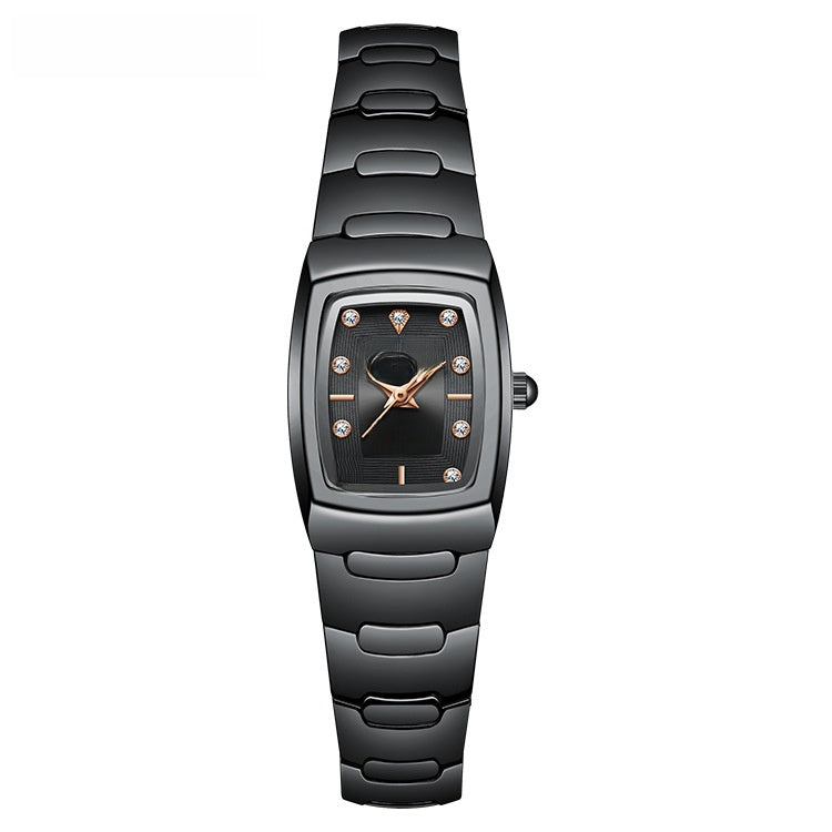 Men's Quartz Watch With Alloy Strap And Single Folding Buckle, Featuring Tempered Glass Mirror And Pointer Display