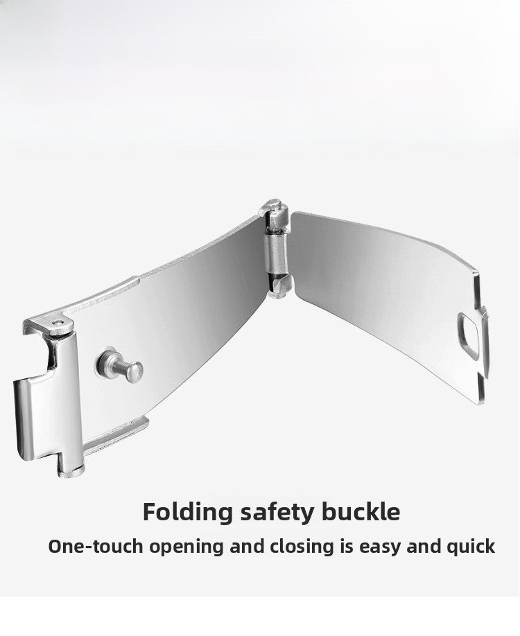 Unisex Quartz Watch With Stainless Steel Strap And Single Folding Buckle, Featuring Tempered Glass Mirror And Pointer Display