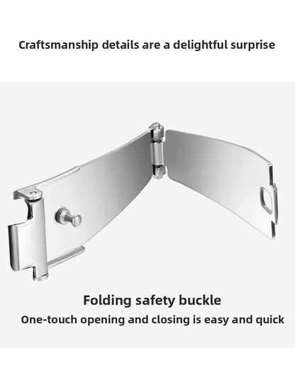 Men's Quartz Watch With Stainless Steel Strap And Single Folding Buckle, Featuring Tempered Glass Mirror And Pointer Display