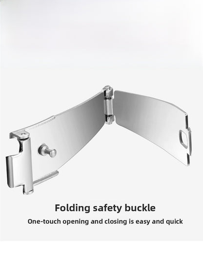 Quartz Watch With Stainless Steel Strap And Single Folding Buckle, Featuring Tempered Glass Mirror, Pointer Display, And Round Dial