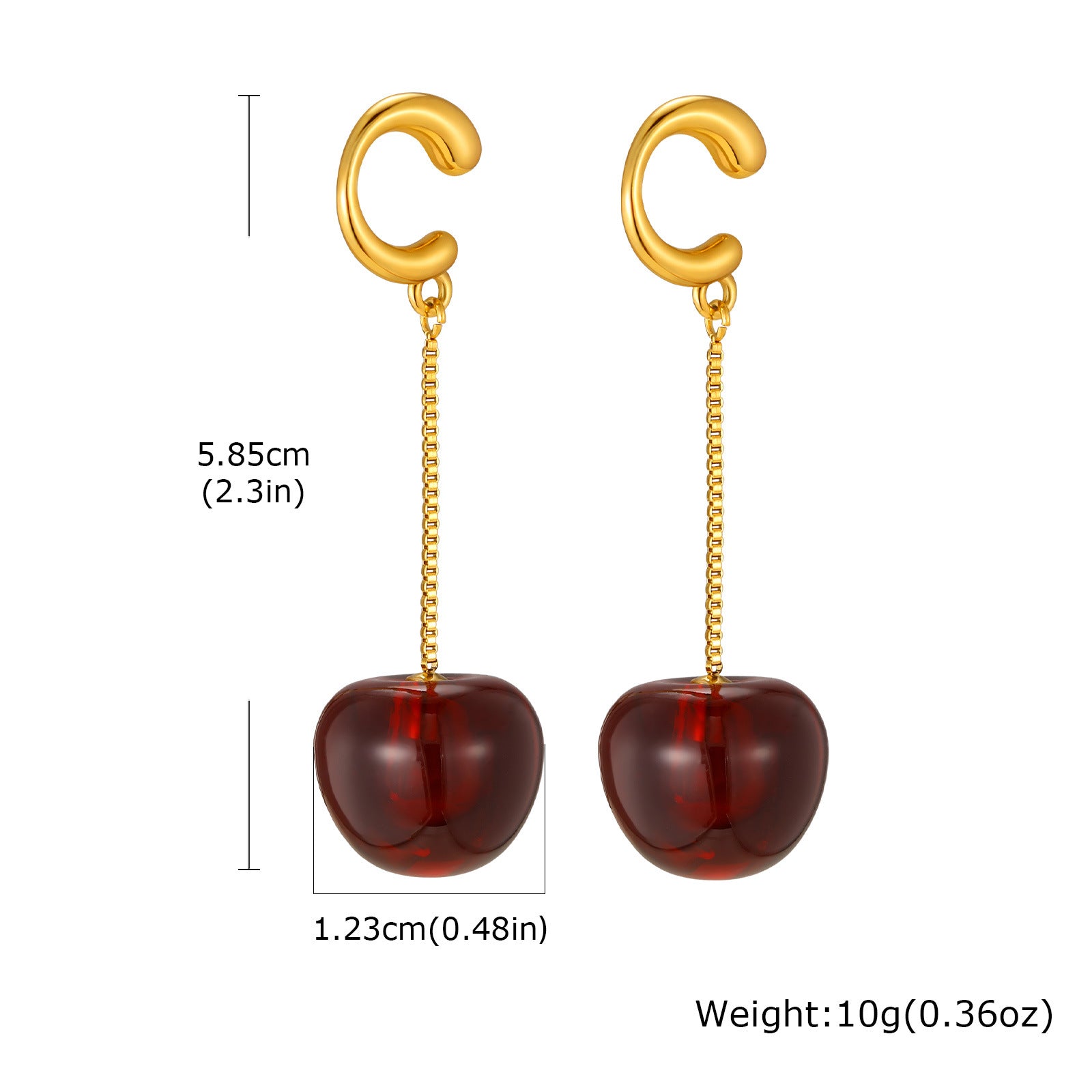 Round Stud Earrings For Women In 304 Stainless Steel Featuring Waterproof Non Tarnish 18K Real Gold PVD Coated Plating