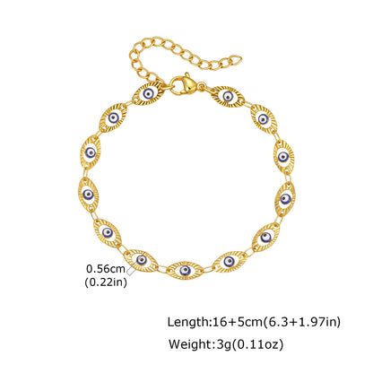 Casual Portrait Bracelet For Everyday Wear Featuring 304 Stainless Steel With 18K Real Gold Plated Finish And Paperclip Chain