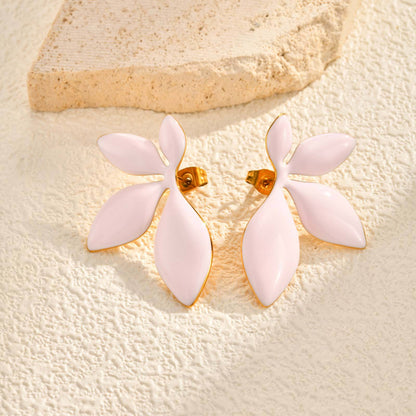 Round Stud Earrings For Women, Waterproof Non Tarnish 304 Stainless Steel With 18K Real Gold PVD Coated Plating
