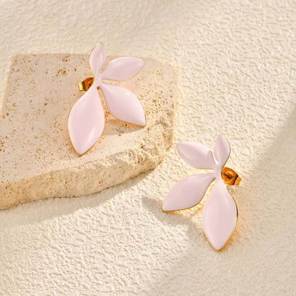 Round Stud Earrings For Women, Waterproof Non Tarnish 304 Stainless Steel With 18K Real Gold PVD Coated Plating