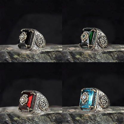 Retro Square Alloy Ring For Stylish Vintage Look