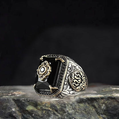 Retro Square Alloy Ring For Stylish Vintage Look
