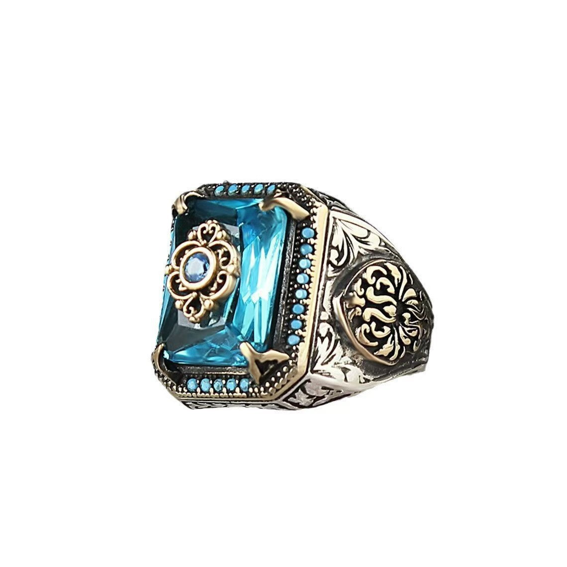 Retro Square Alloy Ring For Stylish Vintage Look