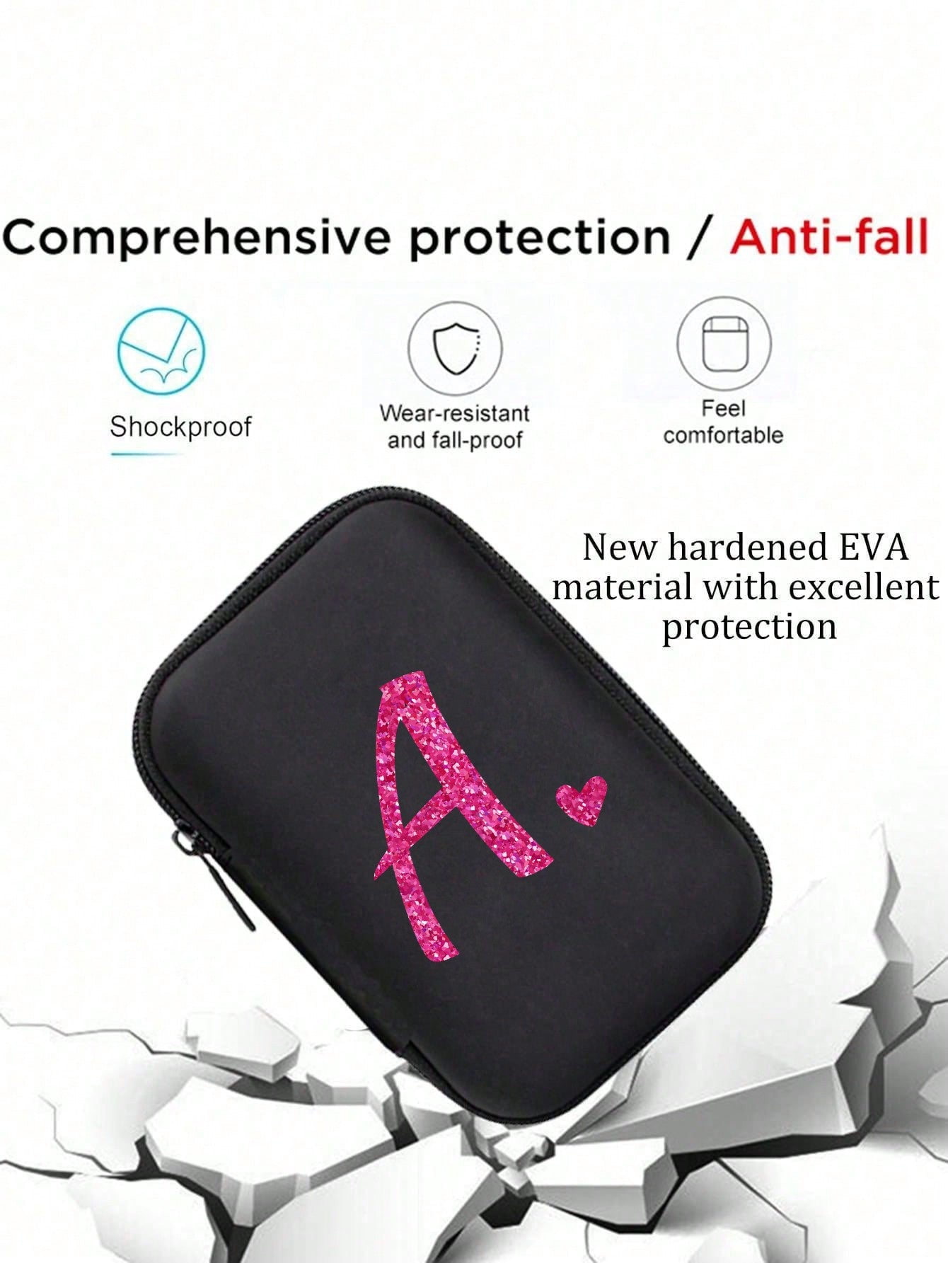 Unisex Square Polyester Digital Bag Featuring Letter Pattern, Perfect For Everyday Use