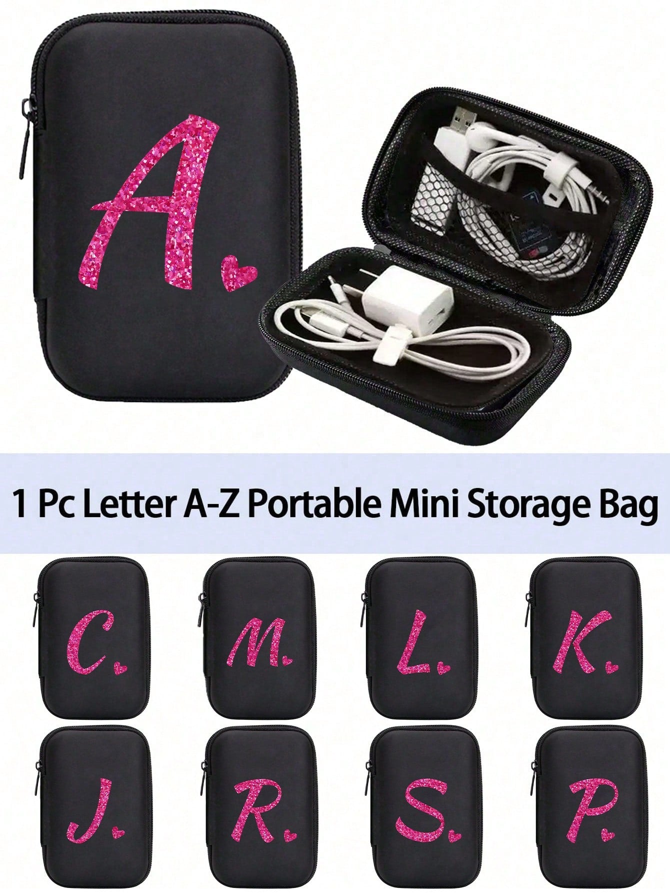 Unisex Square Polyester Digital Bag Featuring Letter Pattern, Perfect For Everyday Use