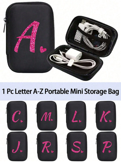 Unisex Square Polyester Digital Bag Featuring Letter Pattern, Perfect For Everyday Use