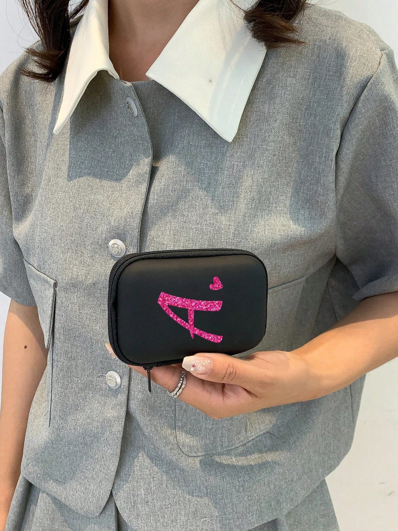 Unisex Square Polyester Digital Bag Featuring Letter Pattern, Perfect For Everyday Use