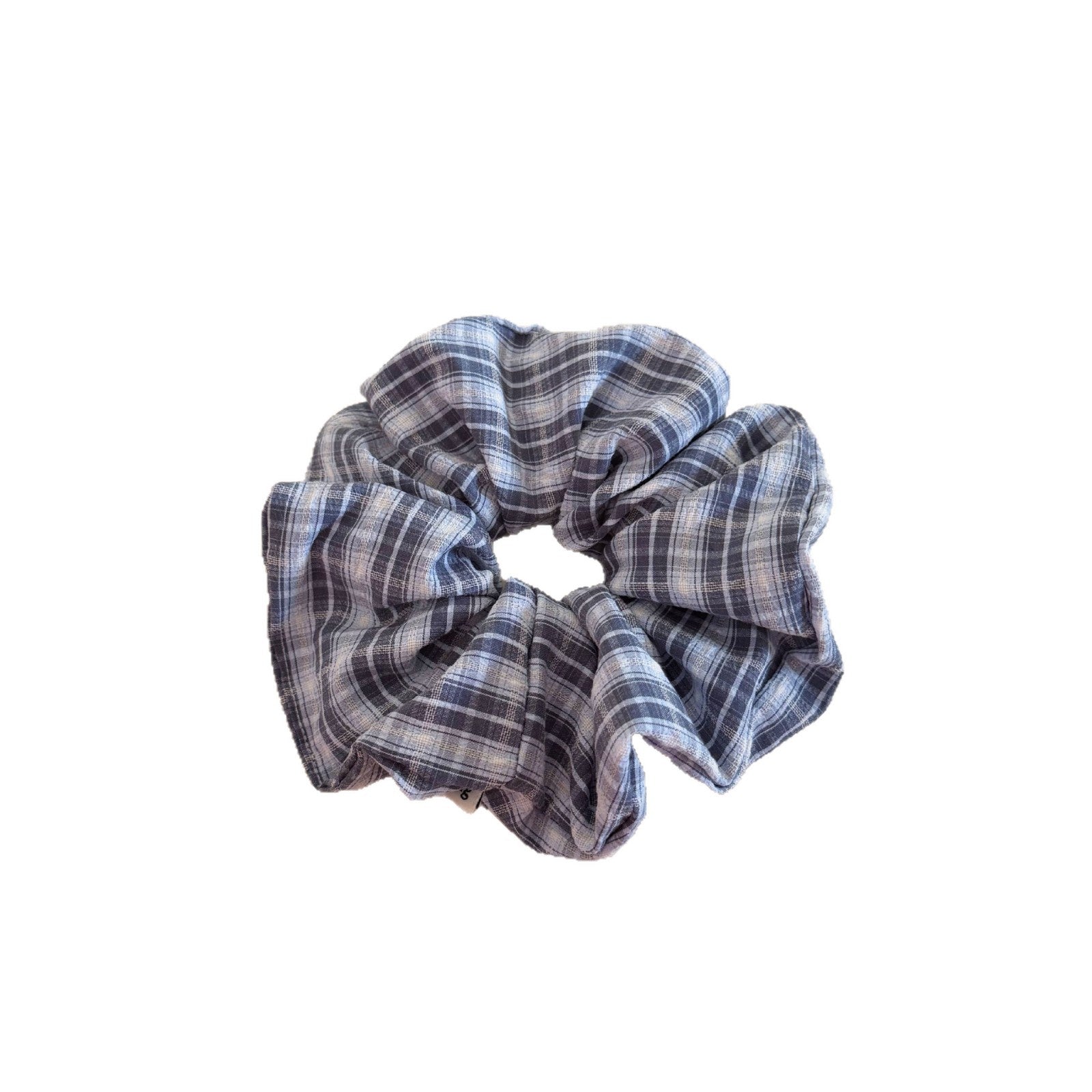 Plaid New Style Cloth Checkered Scrunchies In Light Blue Hair Tie