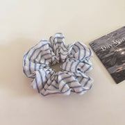 3#Light Blue Striped Scrunchie