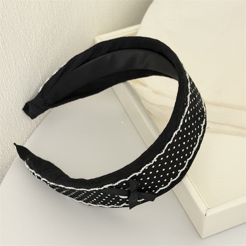 New Style Polka Dots Cloth Headband Featuring Soft Fabric For Comfortable Wear