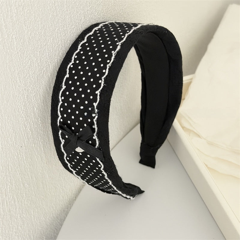 New Style Polka Dots Cloth Headband Featuring Soft Fabric For Comfortable Wear