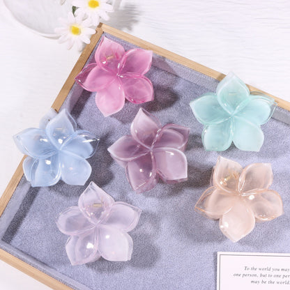 Flowers Hair Claws Hairpin Made Of Durable PS Material In Skin Color