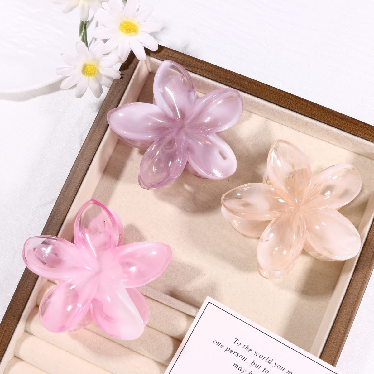 Sweet Pink Marble Hair Claw Made Of Durable PS Material, Stylish Hair Accessory For Everyday Use