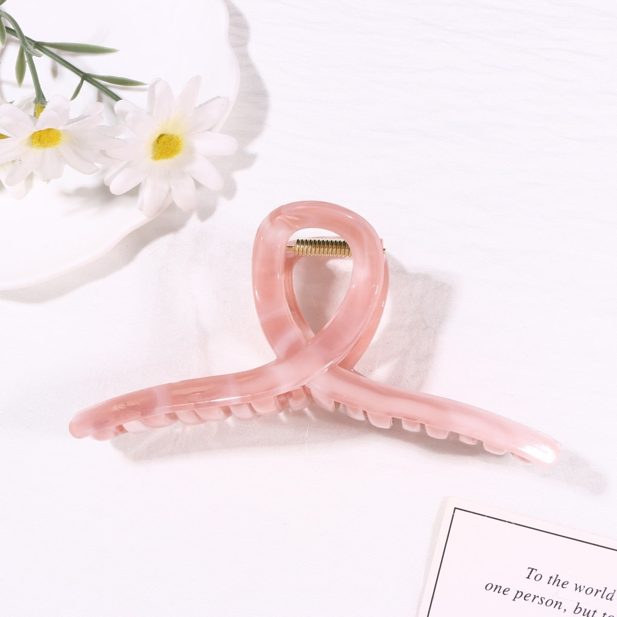 Light Brown Hair Claws Made Of Durable PS Material, Stylish Hairpin Accessory For Everyday Use