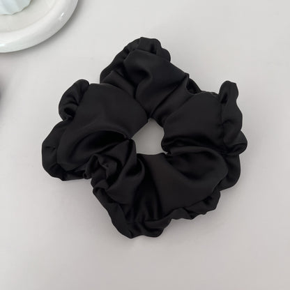 New Style Satin Ruffle Scrunchie In Purple Hair Accessory