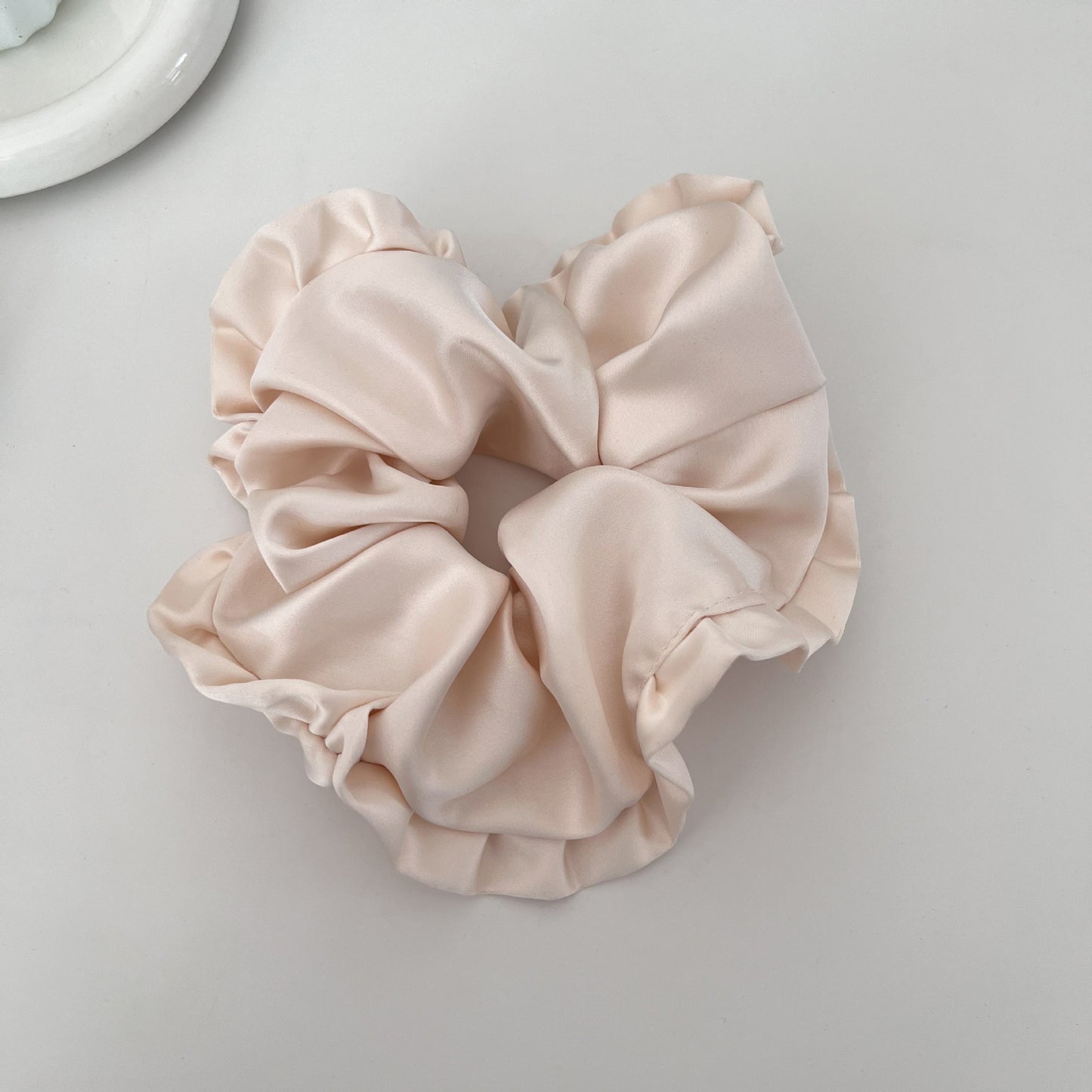 New Style Satin Ruffle Scrunchie In Purple Hair Accessory