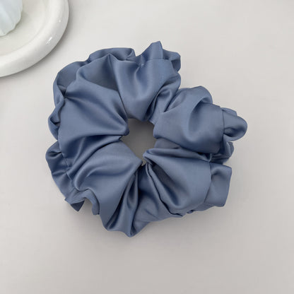New Style Satin Ruffle Scrunchie In Purple Hair Accessory