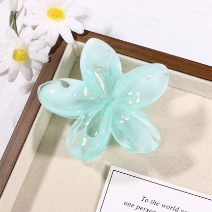 Sweet Pink Marble Hair Claw Made Of Durable PS Material, Stylish Hair Accessory For Everyday Use