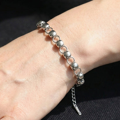 Handmade Heart Shape Jewelry Set For Women In Titanium Steel With Cuban Link Chain Curb Chain, 1 Set