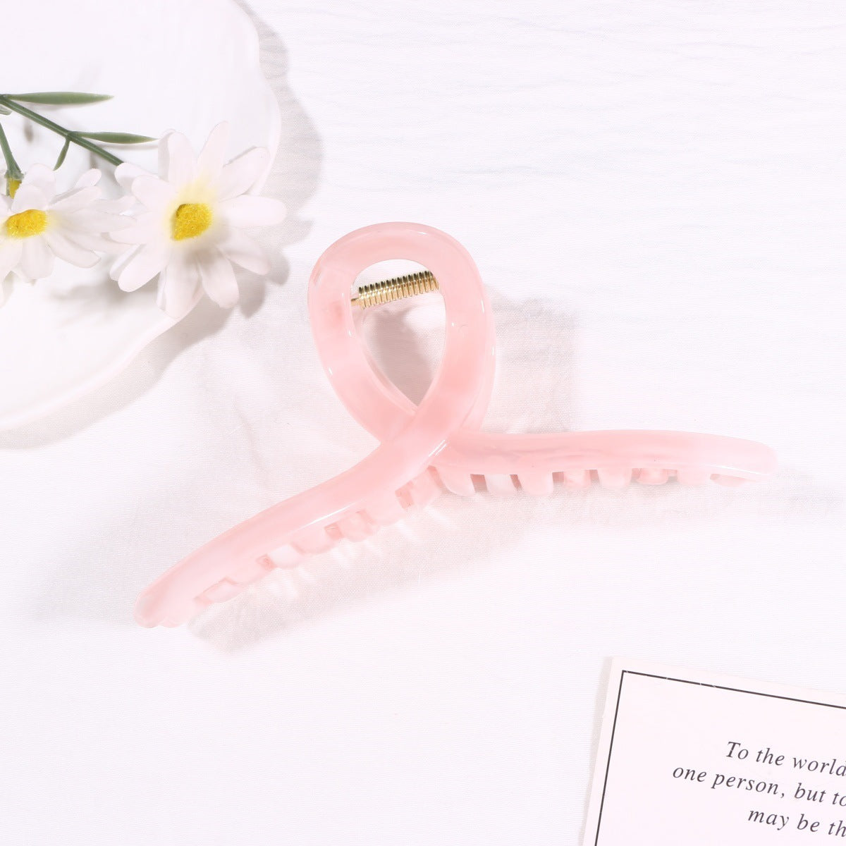 Light Brown Hair Claws Made Of Durable PS Material, Stylish Hairpin Accessory For Everyday Use
