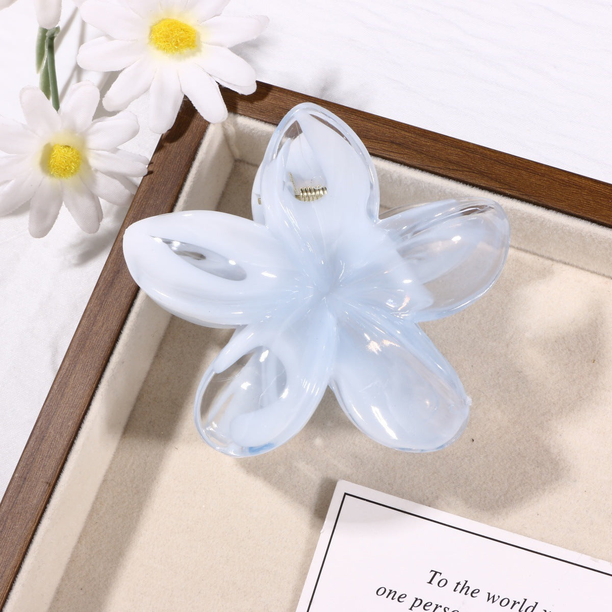 Sweet Pink Marble Hair Claw Made Of Durable PS Material, Stylish Hair Accessory For Everyday Use