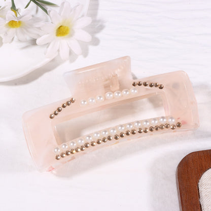 Shark Hair Claw Hairpin In Skin Color Made Of Durable PS Material