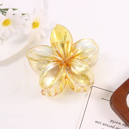 Yellow Flowers Hair Claw Hairpin Made Of Durable PS Material, Stylish And Practical Hair Accessory