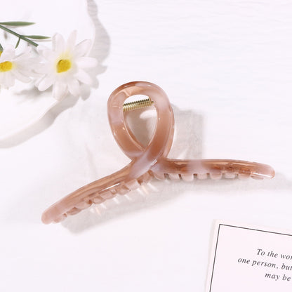 Light Brown Hair Claws Made Of Durable PS Material, Stylish Hairpin Accessory For Everyday Use