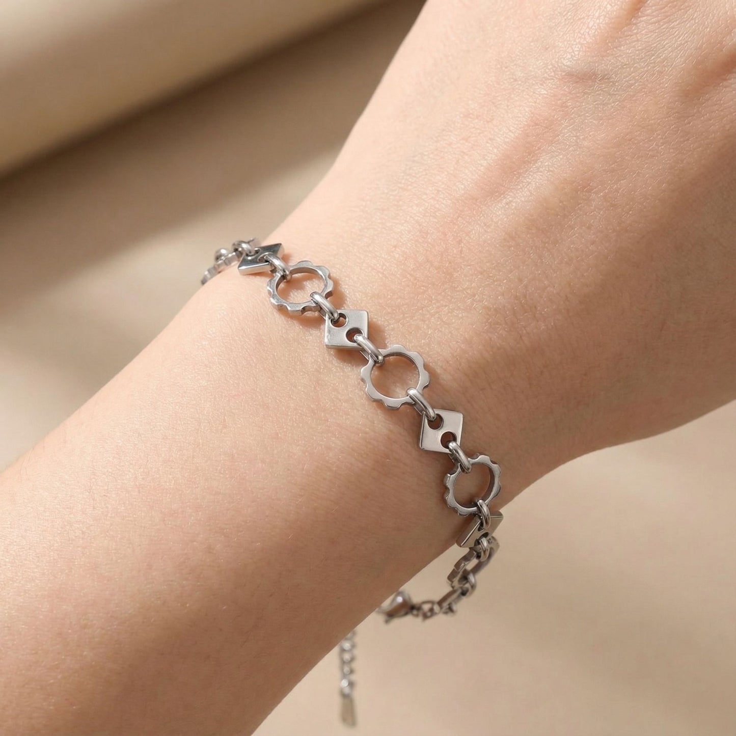 Geometric Jewelry Set For Women Featuring Waterproof Non Tarnish Titanium Steel With Cuban Link Chain Curb Chain