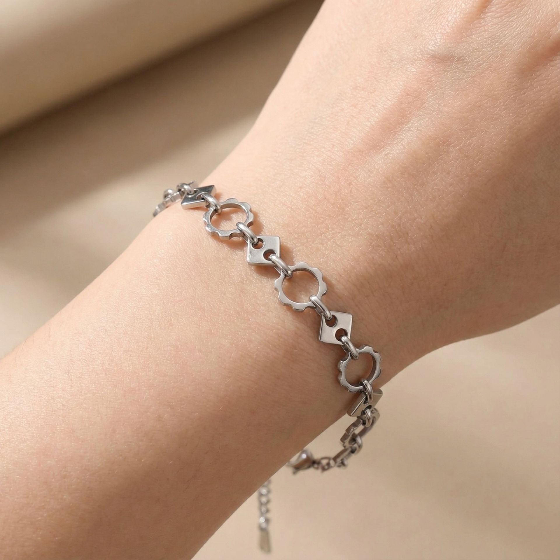 Geometric Jewelry Set For Women Featuring Waterproof Non Tarnish Titanium Steel With Cuban Link Chain Curb Chain