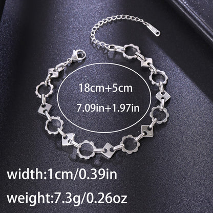 Geometric Jewelry Set For Women Featuring Waterproof Non Tarnish Titanium Steel With Cuban Link Chain Curb Chain