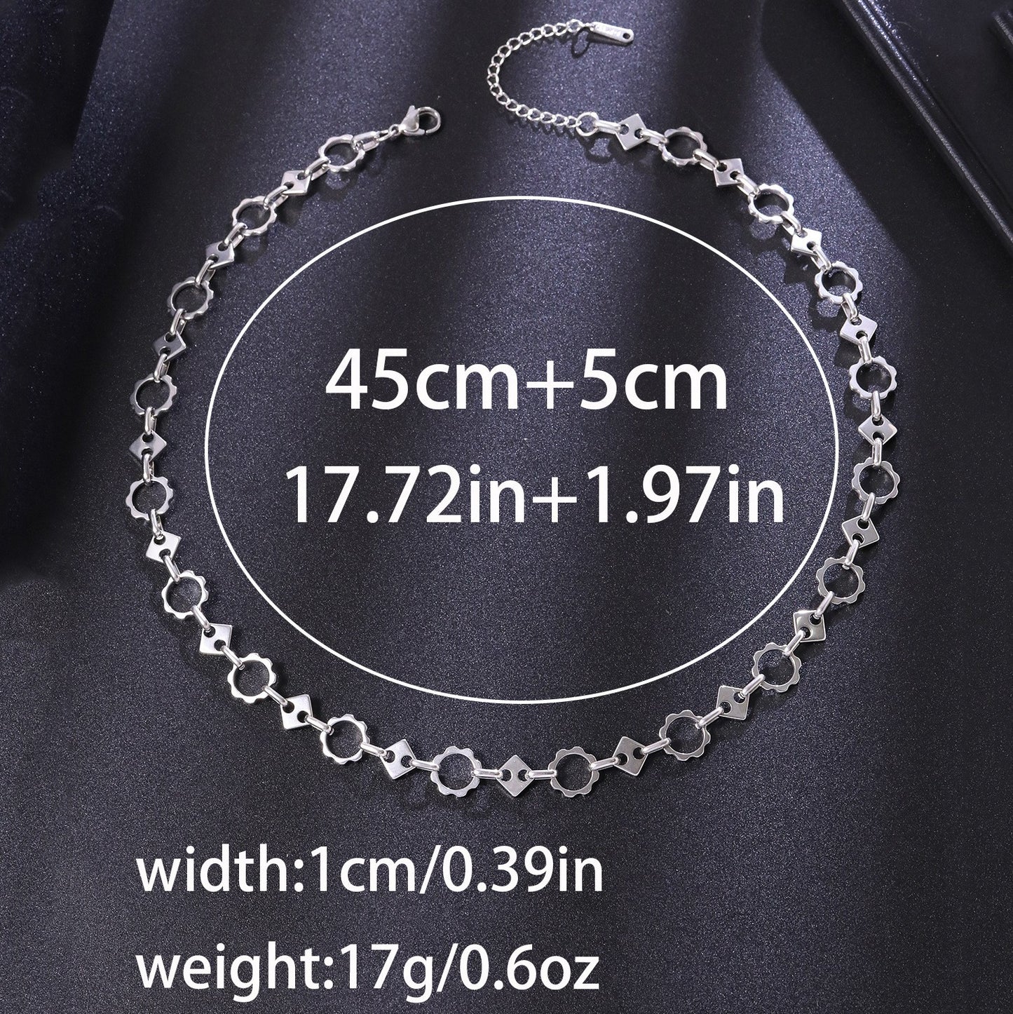 Geometric Jewelry Set For Women Featuring Waterproof Non Tarnish Titanium Steel With Cuban Link Chain Curb Chain