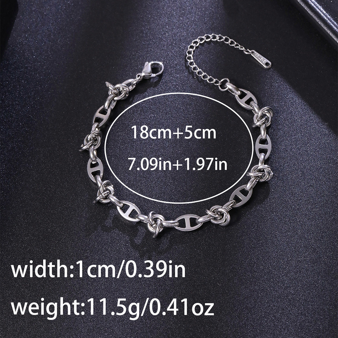 Handmade Titanium Steel Heart Shape Bracelets For Women With Cuban Link Chain Curb Chain Jewelry Set