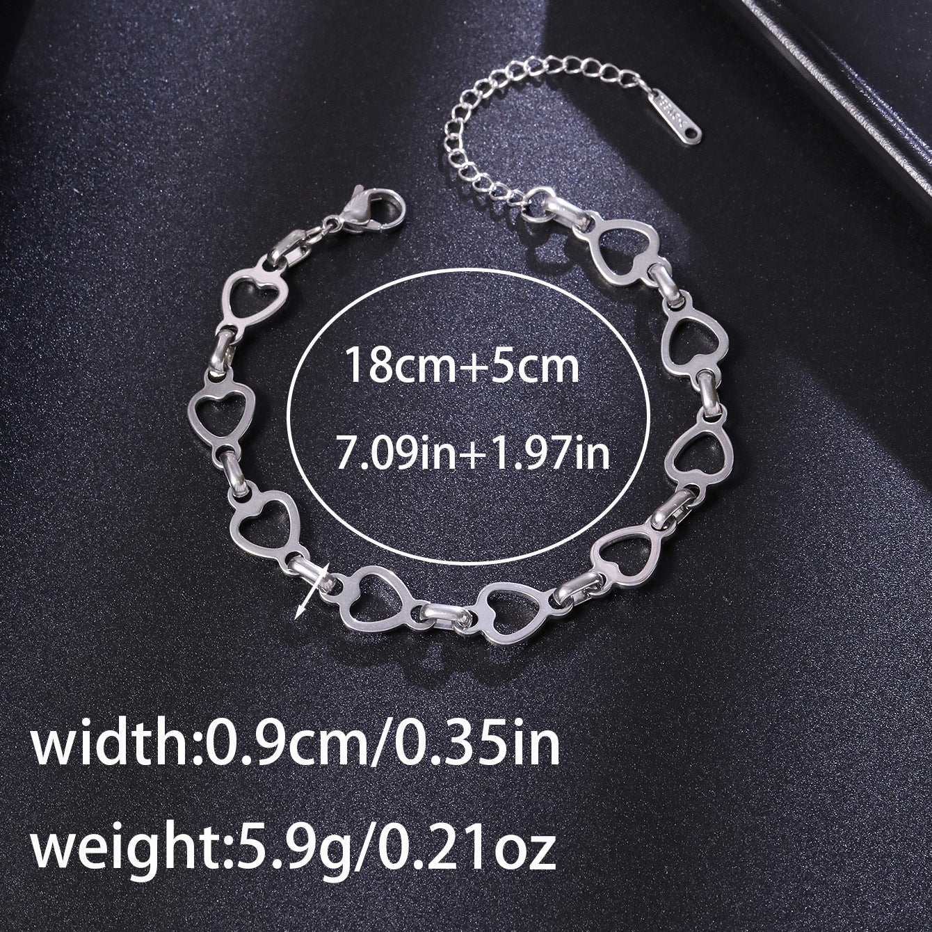 Handmade Heart Shape Jewelry Set For Unisex Featuring Titanium Steel With Cuban Link Chain Curb Chain