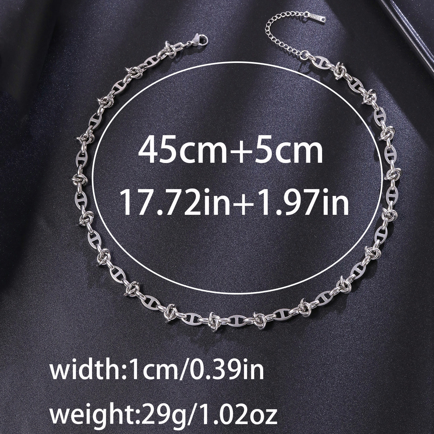 Handmade Titanium Steel Heart Shape Bracelets For Women With Cuban Link Chain Curb Chain Jewelry Set