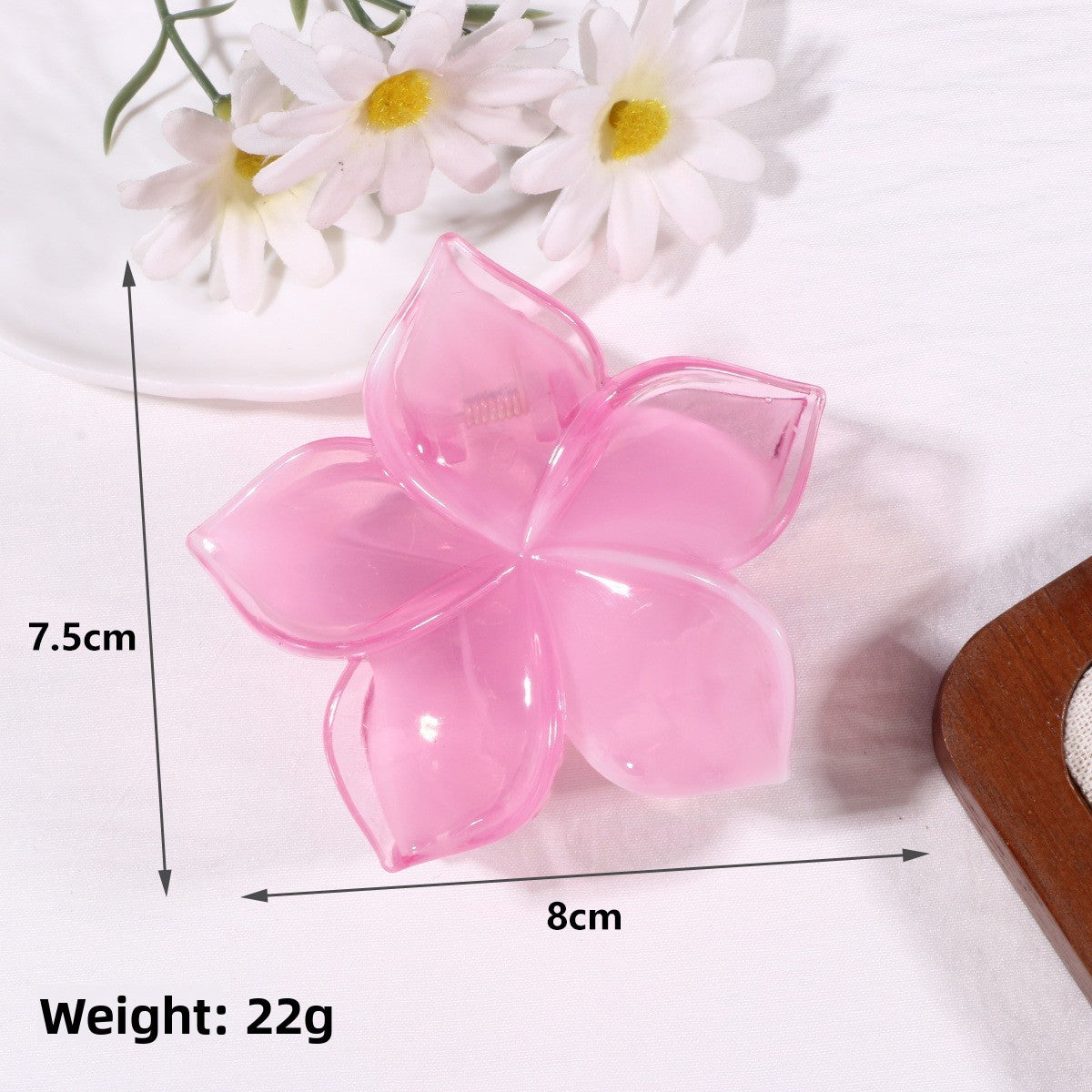 Flowers Hair Claws Hairpin Made Of Durable PS Material In Skin Color
