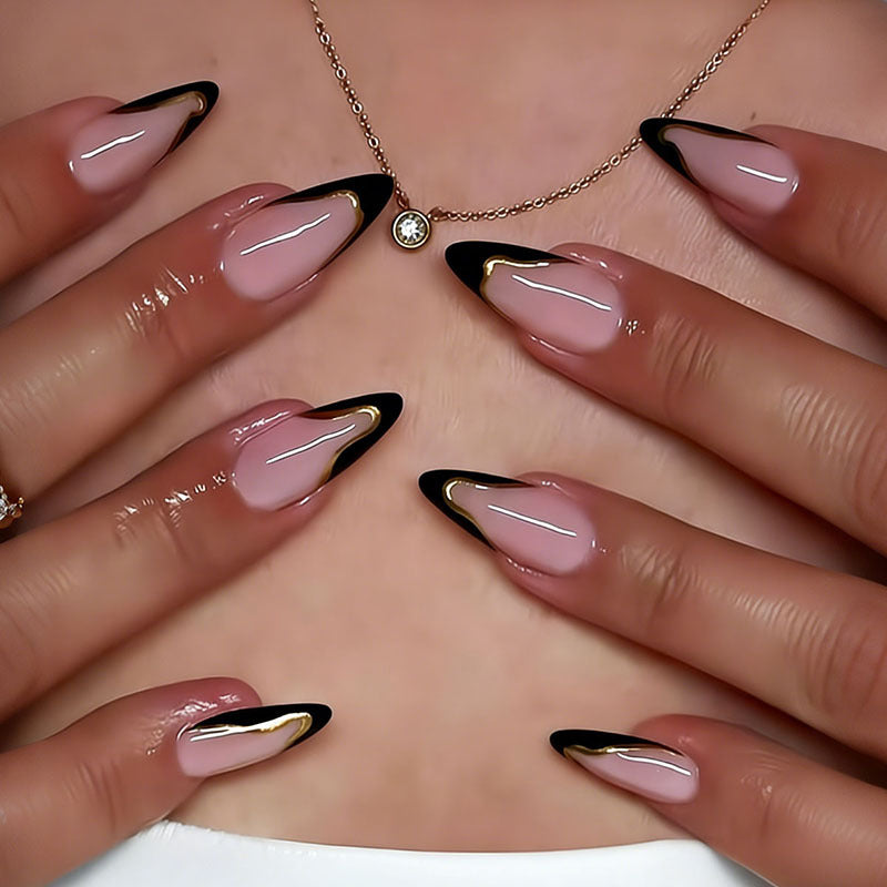 Lines Pattern Press-On Nails For Easy And Stylish Nail Art