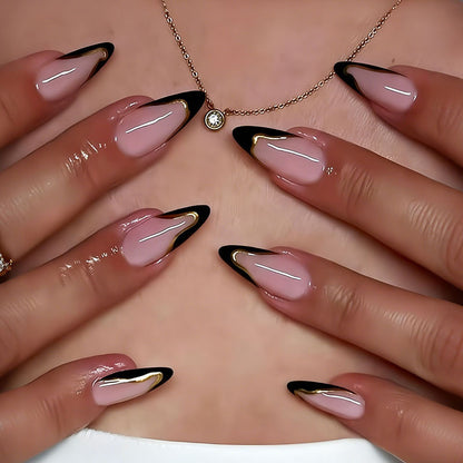 Lines Pattern Press-On Nails For Easy And Stylish Nail Art