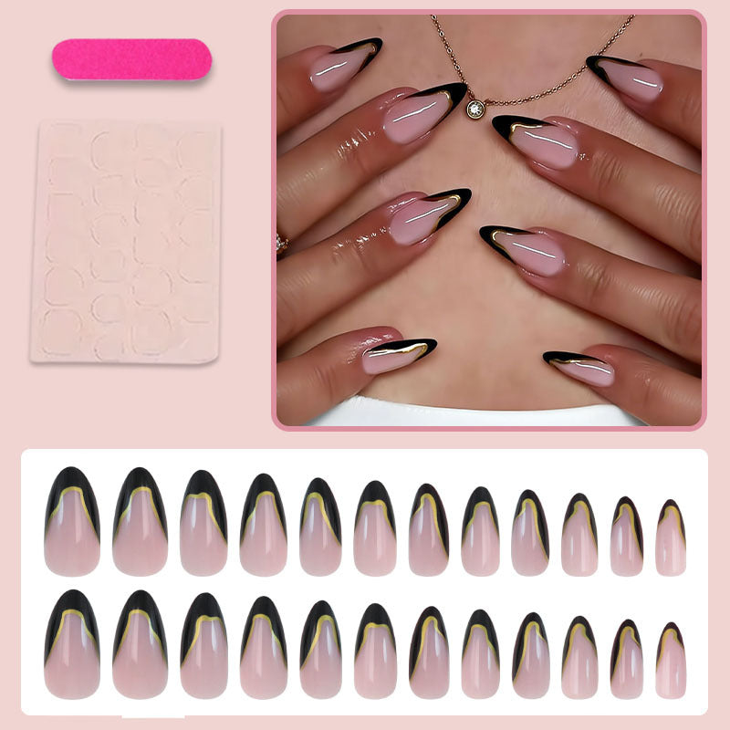 Lines Pattern Press-On Nails For Easy And Stylish Nail Art