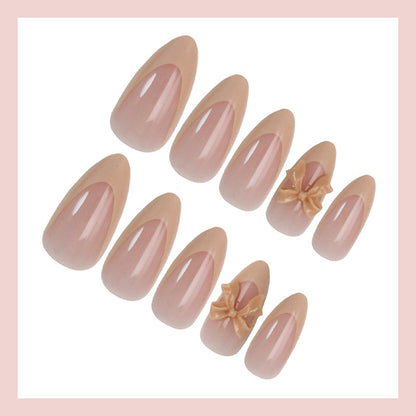 Sweet Style Bow Tie Press-On Nails For Easy Nail Art Application