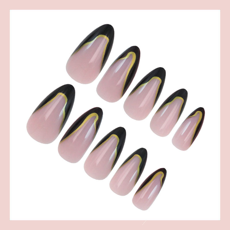 Lines Pattern Press-On Nails For Easy And Stylish Nail Art
