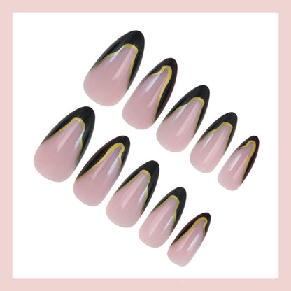 Lines Pattern Press-On Nails For Easy And Stylish Nail Art