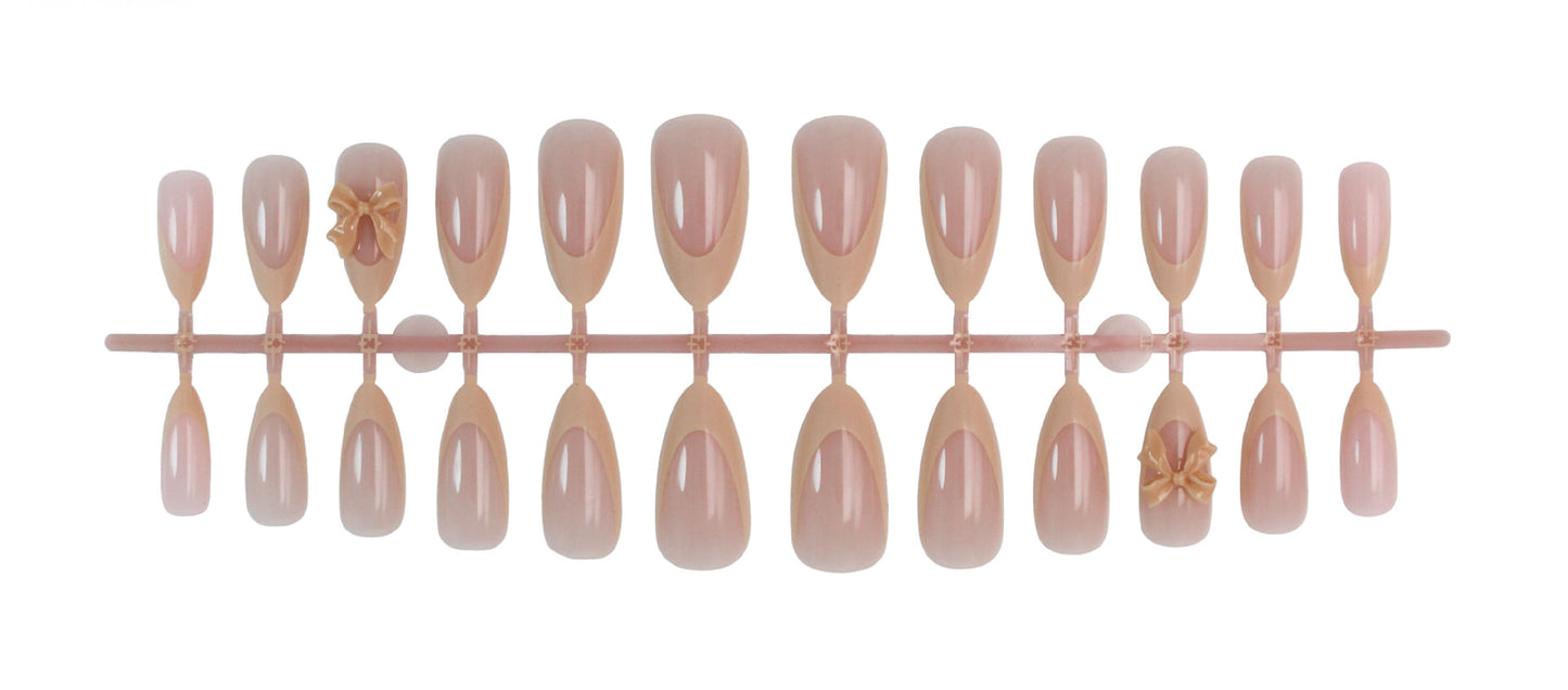 Sweet Style Bow Tie Press-On Nails For Easy Nail Art Application