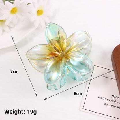 Yellow Flowers Hair Claw Hairpin Made Of Durable PS Material, Stylish And Practical Hair Accessory